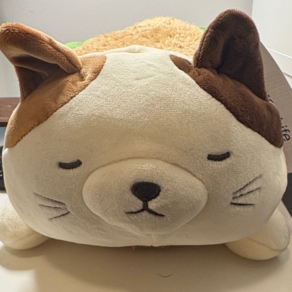 Cute Cat Burger Plush Pillow Miniso With tag